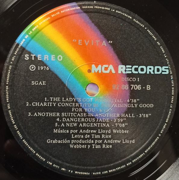 Andrew Lloyd Webber And Tim Rice, Evita - LP