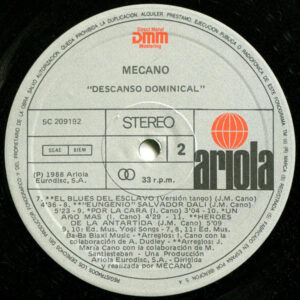 Mecano, Descanso Dominical - LP: imagen 4