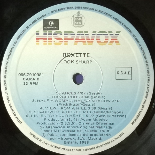 Roxette, Look Sharp! - LP