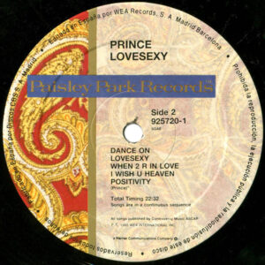 Prince, Lovesexy - LP Album Stereo: imagen 6