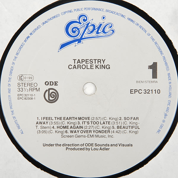 Carole King, Tapestry - LP