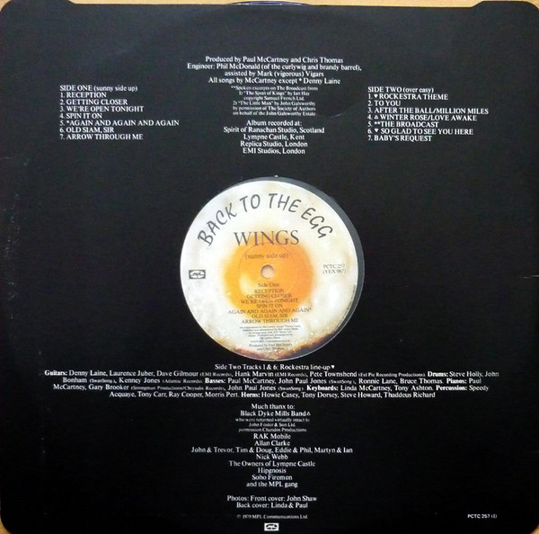 Wings, Back To The Egg - LP