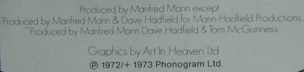 Manfred Mann's Earth Band, 1971 - 1973 - LP