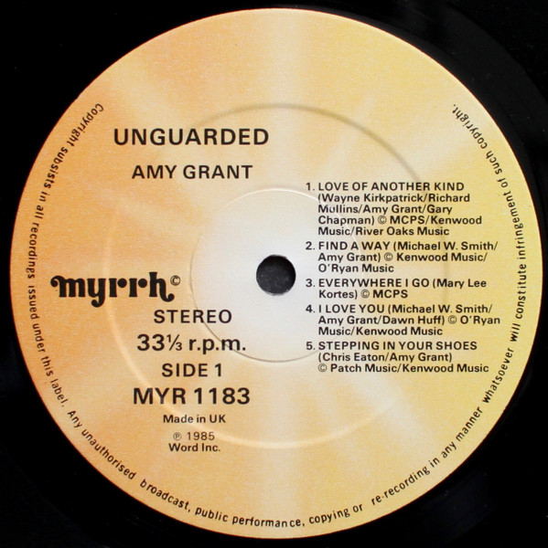 Amy Grant, Unguarded - LP