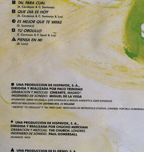Luz Casal, A Contraluz - LP: imagen 9