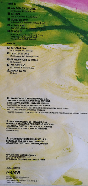 Luz Casal, A Contraluz - LP