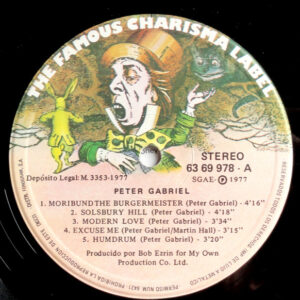 Peter Gabriel, Peter Gabriel - LP: imagen 9