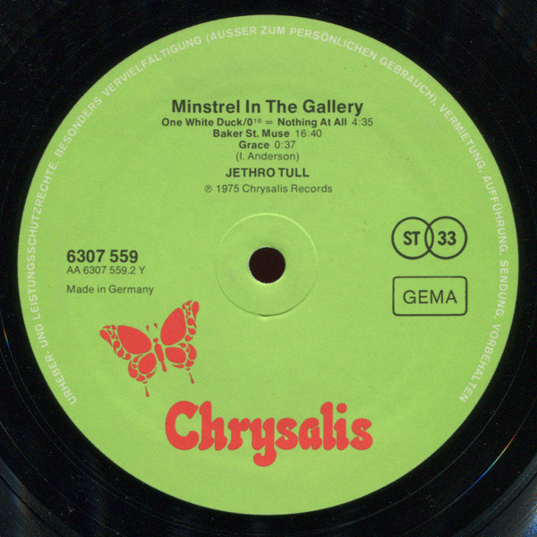 Jethro Tull, Minstrel In The Gallery - LP