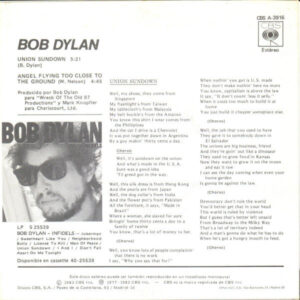 Bob Dylan, Union Sundown - Singles: imagen 2