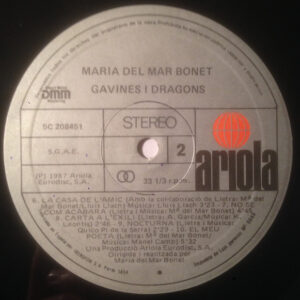 Maria Del Mar Bonet, Gavines I Dragons - LP: imagen 4