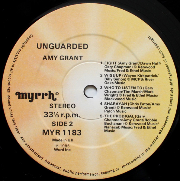 Amy Grant, Unguarded - LP