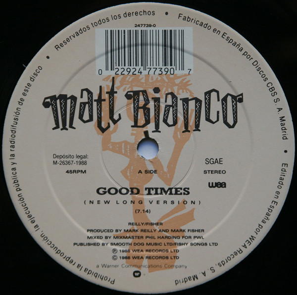 Matt Bianco, Good Times (New Long Version) - Maxi Singles