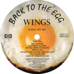 Wings, Back To The Egg - LP: imagen 3