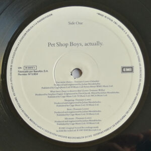 Pet Shop Boys, Actually - LP: imagen 3