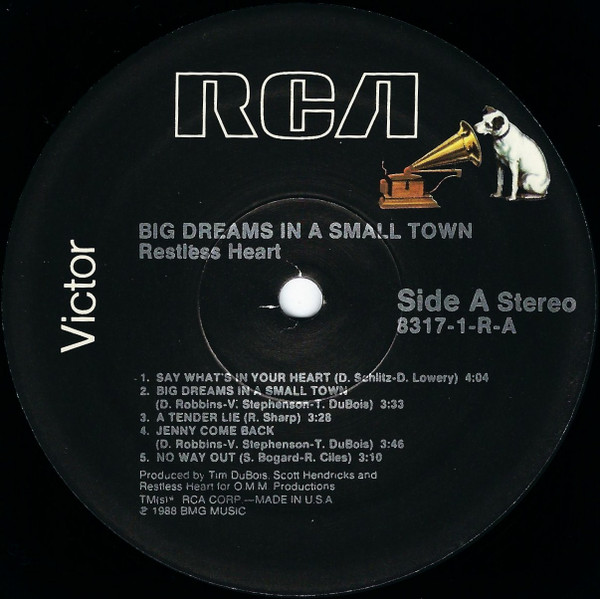 Restless Heart, Big Dreams In A Small Town - LP