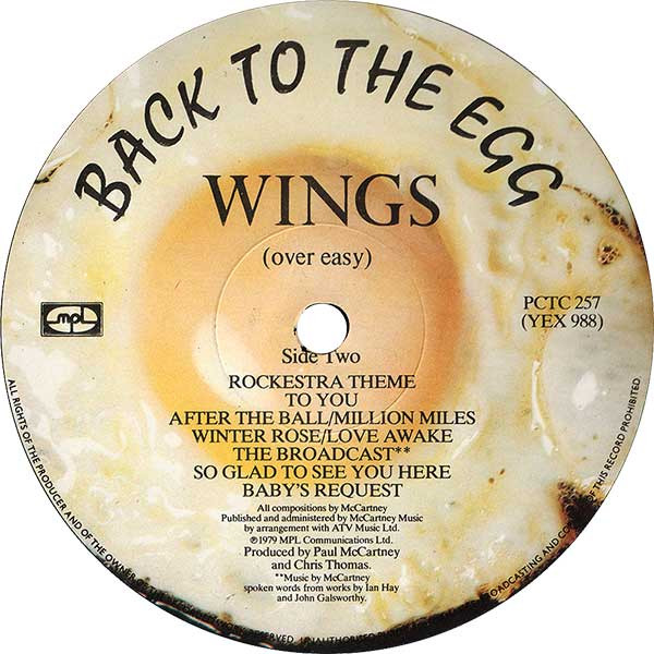 Wings, Back To The Egg - LP