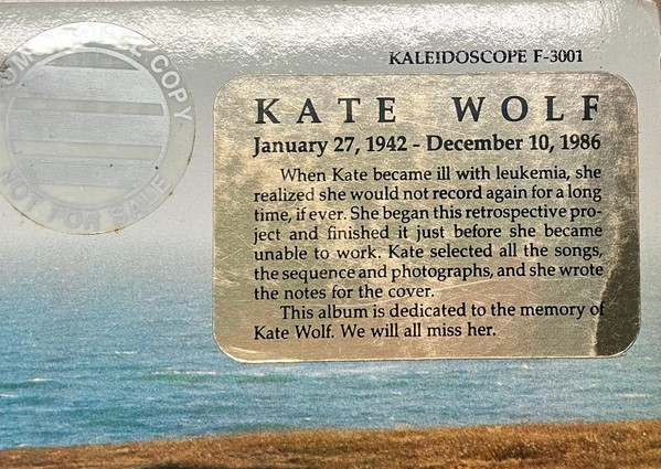 Kate Wolf, Gold In California - LP