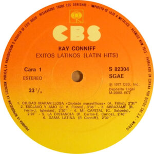 Ray Conniff, Exitos Latinos (Latin Hits) - LP: imagen 3