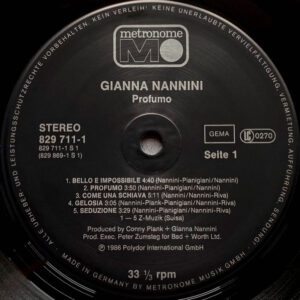 Gianna Nannini, Profumo - LP: imagen 3