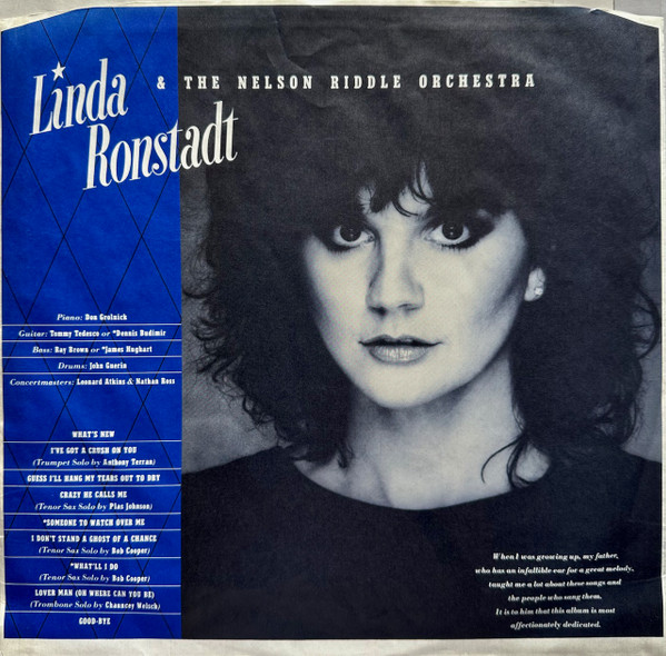 Linda Ronstadt, Nelson Riddle And His Orchestra, What's New - LP