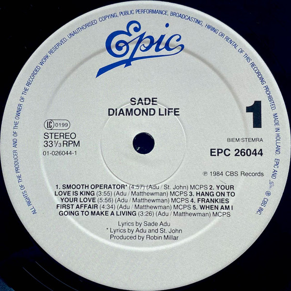 Sade, Diamond Life - LP