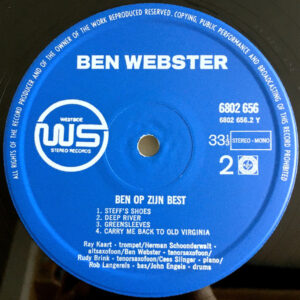 Ben Webster, Ben Op Zijn Best - LP: imagen 4