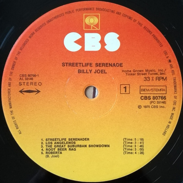 Billy Joel, Streetlife Serenade - LP
