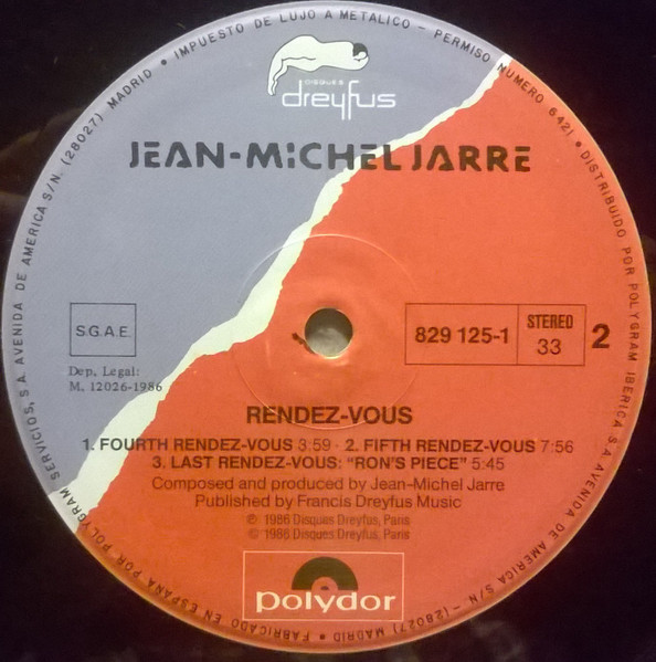 Jean-Michel Jarre, Rendez-Vous - LP
