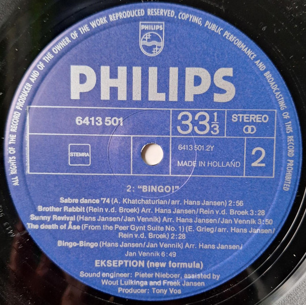 Ekseption, Bingo - LP Album Stereo