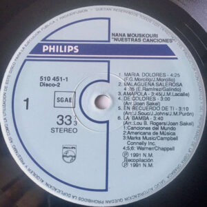 Nana Mouskouri, Nuestras Canciones - LP: imagen 9