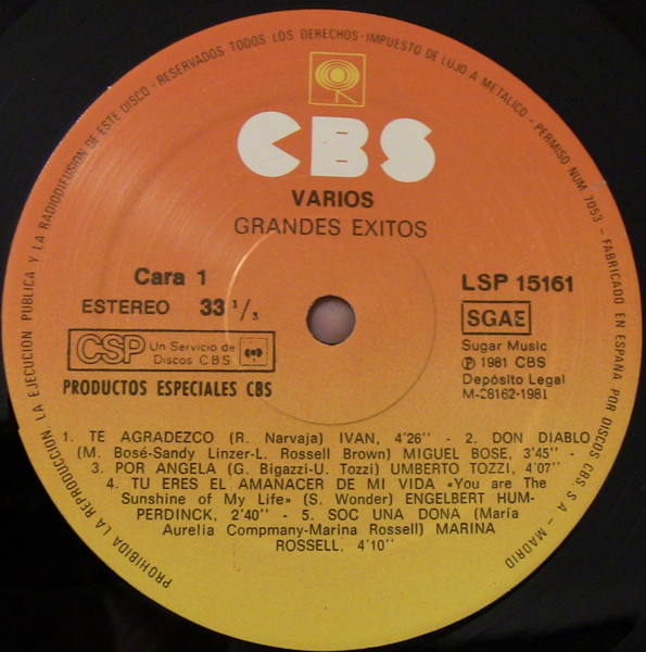 Various, Grandes Exitos - LP