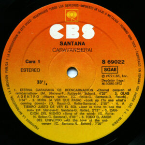 Santana, Caravanserai - LP: imagen 4