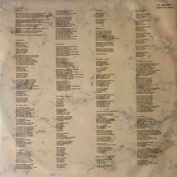 Nana Mouskouri, Nuestras Canciones - LP