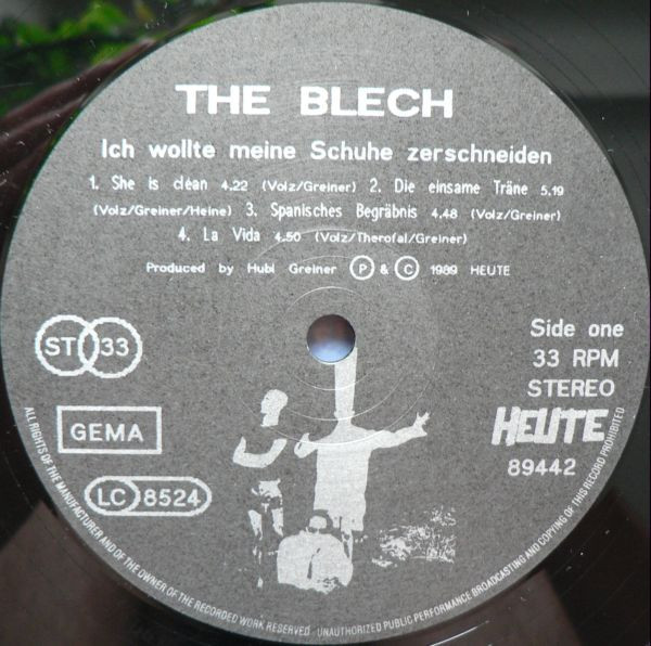 The Blech, Ich Wollte Meine Schuhe Zerschneiden - LP