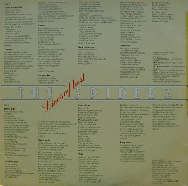 The Spiderz, Lines Of Lust - LP