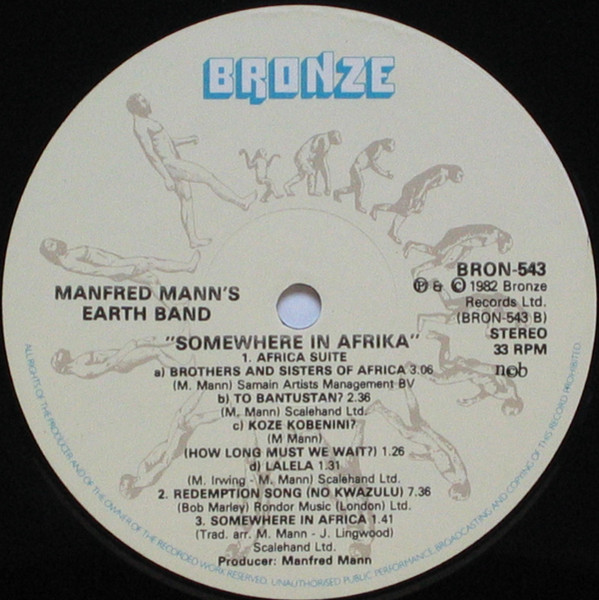 Manfred Mann's Earth Band, Somewhere In Afrika - LP