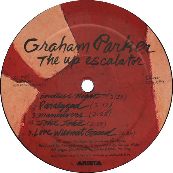 Graham Parker, The Up Escalator - LP