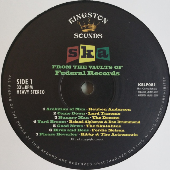 Various, Ska: From The Vaults Of Federal Records - LP