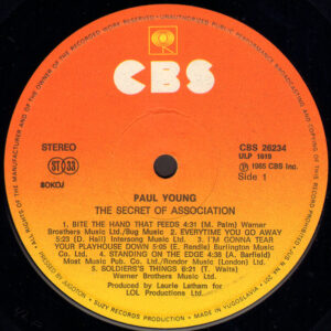 Paul Young, The Secret Of Association - LP: imagen 3