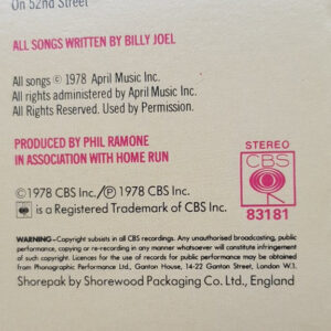 Billy Joel, 52nd Street - LP: imagen 8