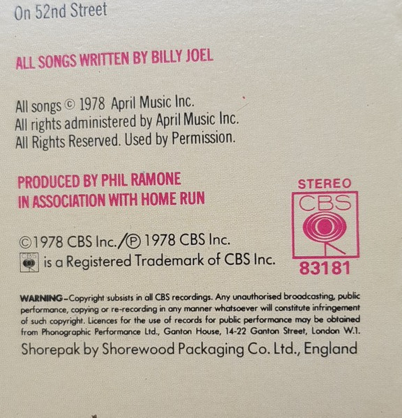 Billy Joel, 52nd Street - LP