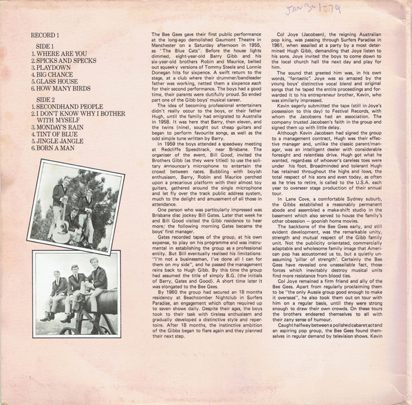 Bee Gees, The Bee Gees Bonanza (The Early Days) - LP