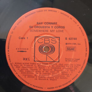 Ray Conniff And The Singers, Somewhere My Love - LP: imagen 3