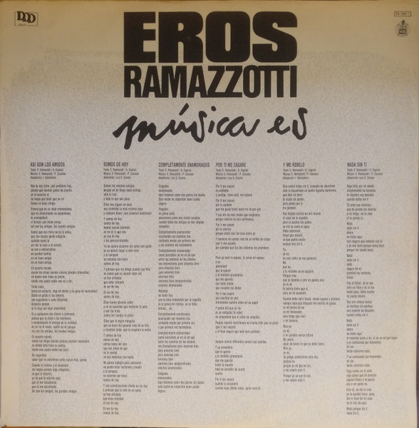 Eros Ramazzotti, Música Es - LP