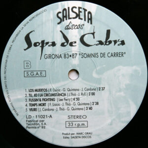 Sopa De Cabra, Girona 83.87 - Somnis De Carrer - LP: imagen 4