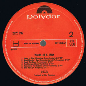 Diesel, Watts In A Tank - LP: imagen 4