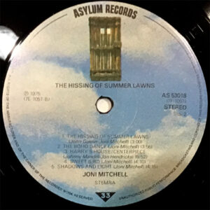 Joni Mitchell, The Hissing Of Summer Lawns - LP: imagen 5