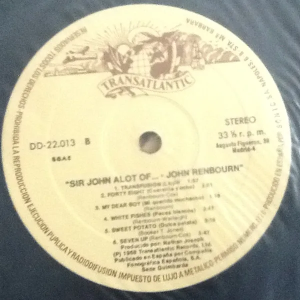 John Renbourn, The Lady And The Unicorn / Sir John Alot Of... - LP