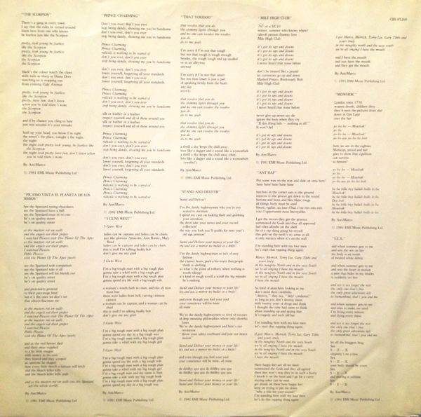 Adam And The Ants, Prince Charming - LP