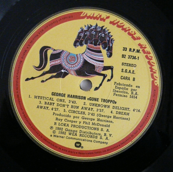 George Harrison, Gone Troppo - LP